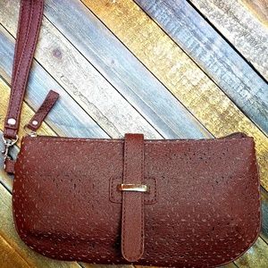 BRAND NEW,NEVER USED!!! Brown Clutch/Wristlet